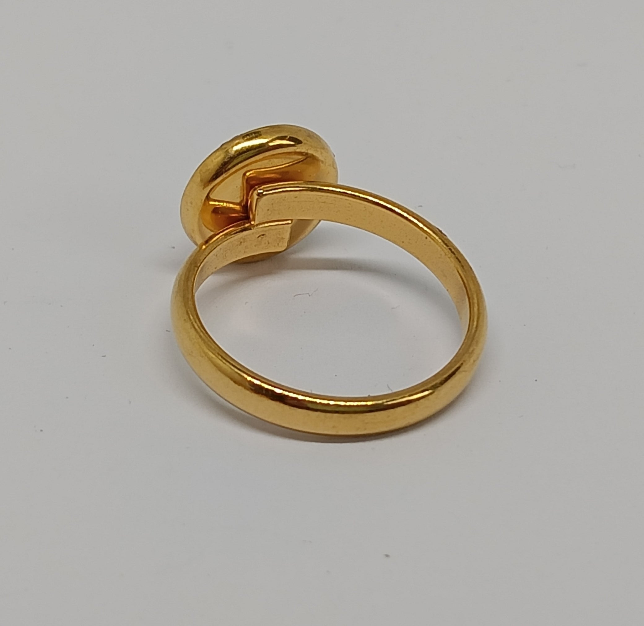Bague Judaïca  Dream Star plaqué or – Cabochon artisanal 10 mm