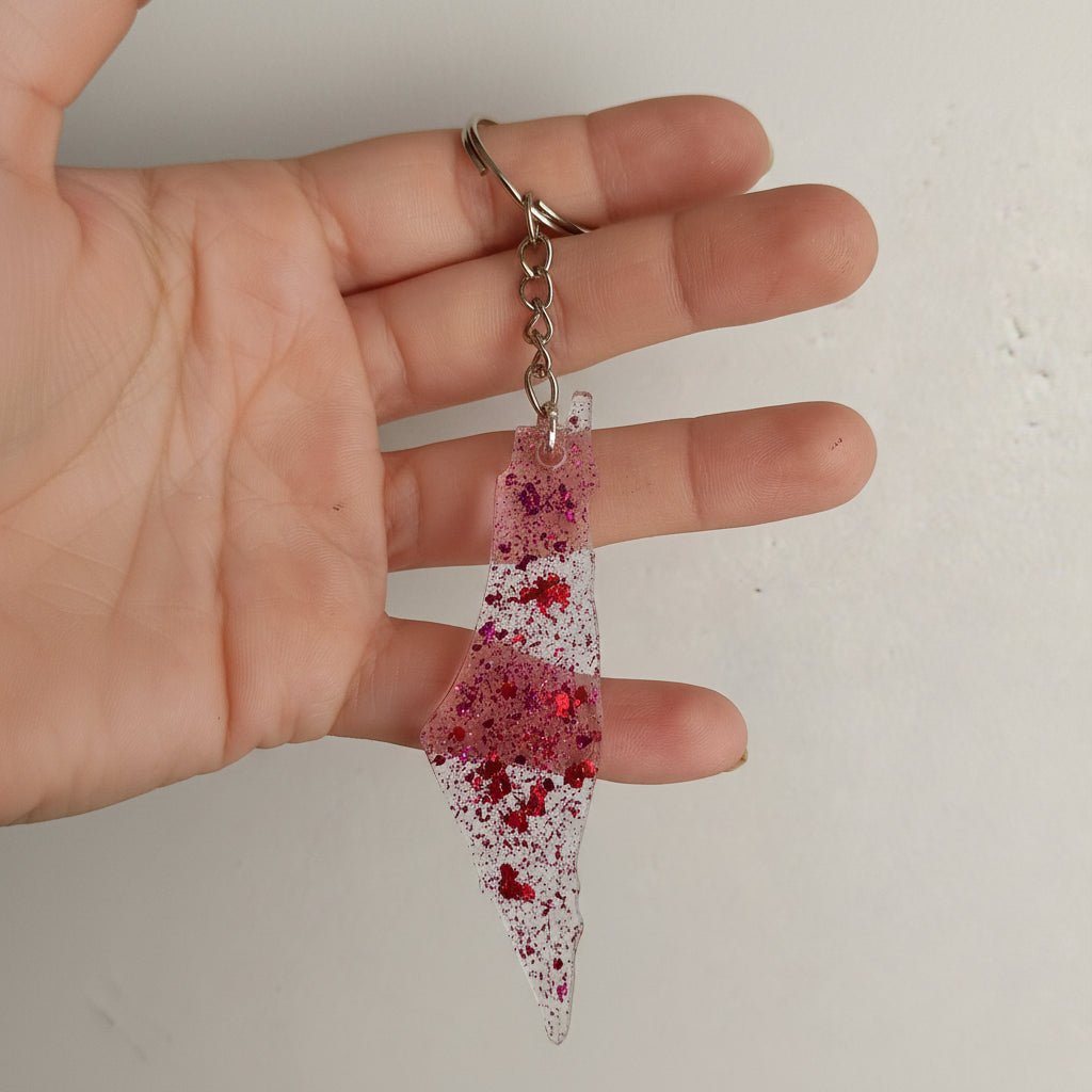 Porte-clés Israël  - Rouge Violet