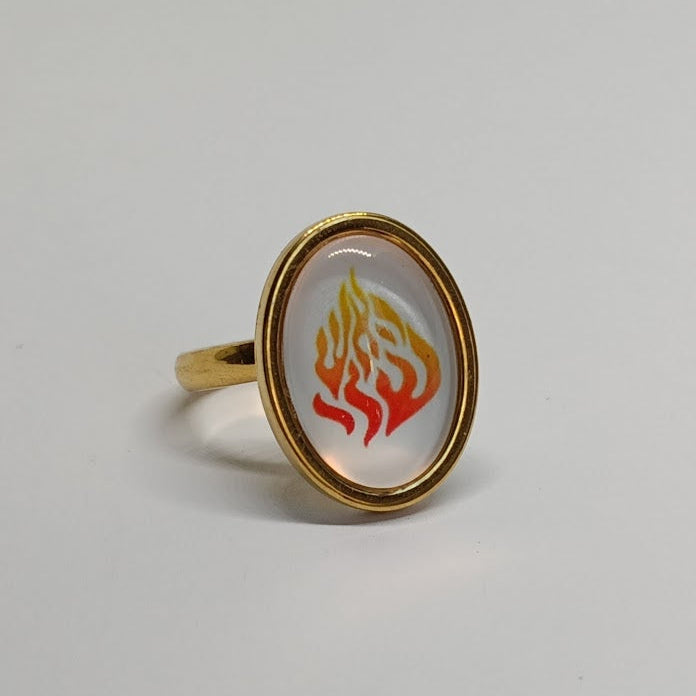 Bague Oval HaEshSheli Plaquée Or Blanche