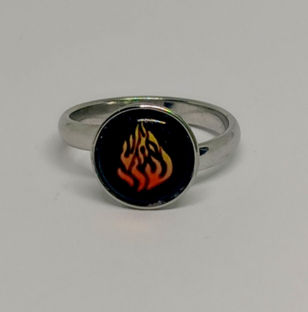Bague Breslev 10 mm Noire Argent