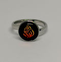 Bague Breslev 10 mm Noire Argent