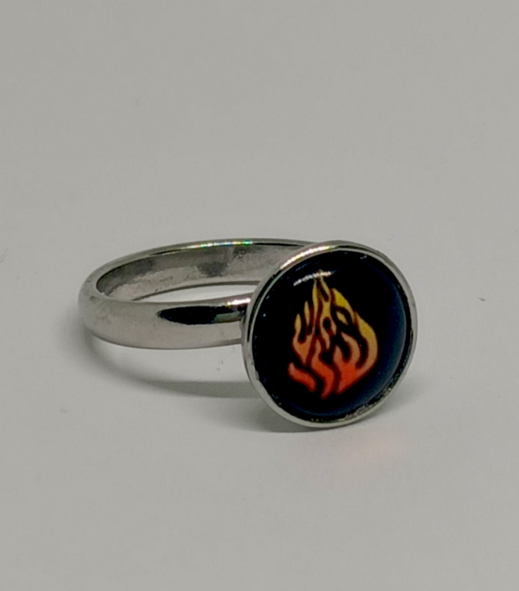Bague Breslev 10 mm Noire Argent