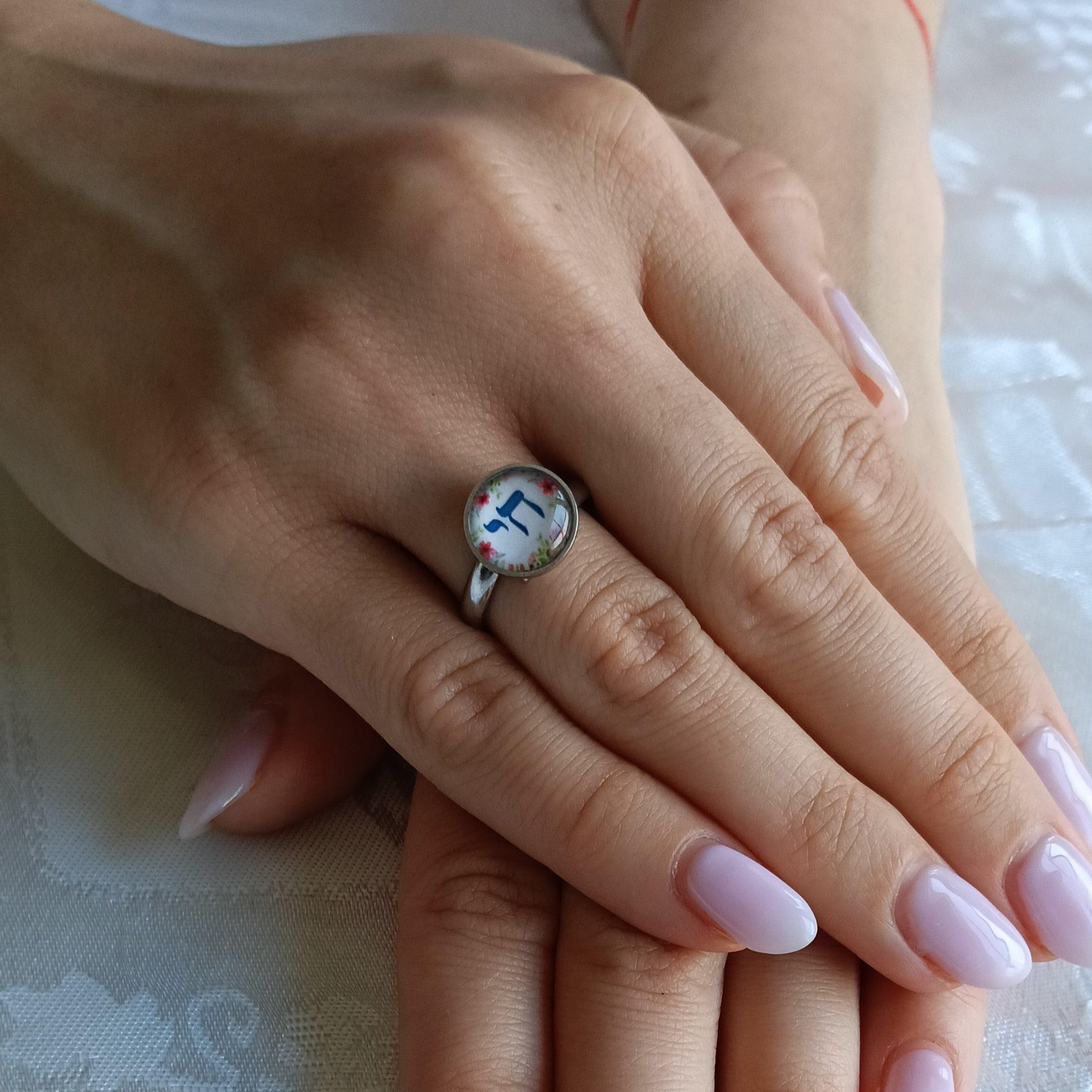 Bague Chai fleuris - metal
