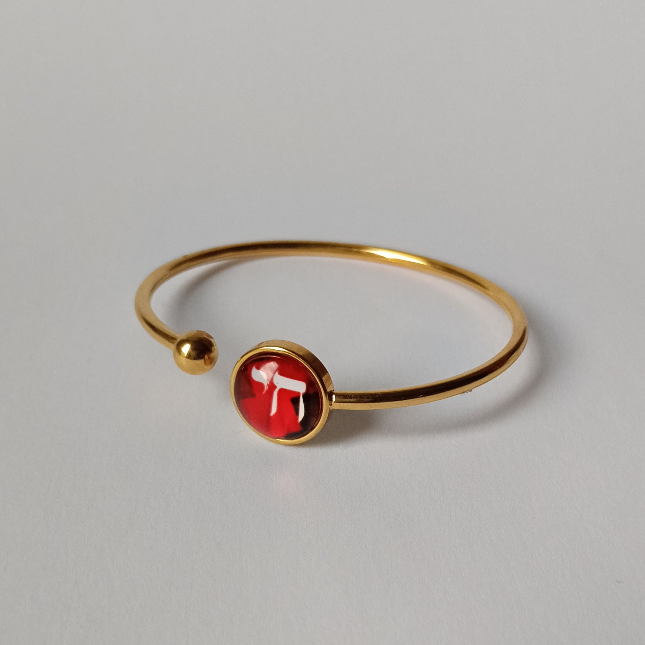 Bracelet jonc Chai Rouge