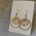 Boucle d'oreille Chai fleuris
