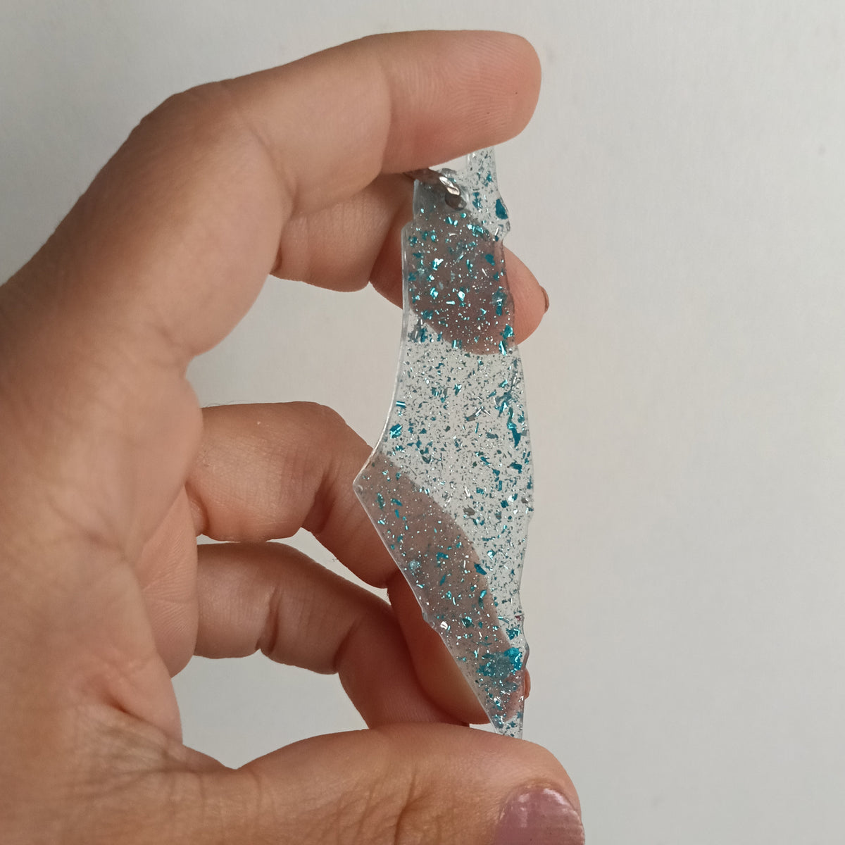 Médailles Israël – 7 cm bleu claire - argent• Artisanat Jerusalem Chic